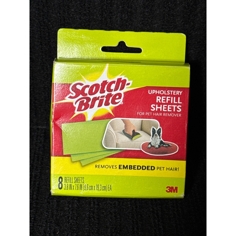 Scotch-Brite Upholstery Refill Sheets Pet Hair Remover 8 Count 3M